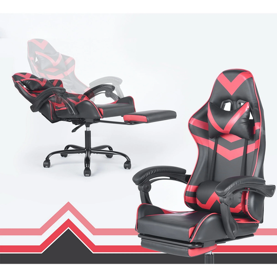 High Back Gaming Office Chair with Headrest and Lumbar Support