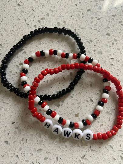 Sports Team Bracelet/Colors Beaded School Fan Custom