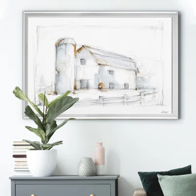Barnyard Pencil Sketch II - Picture Frame Print