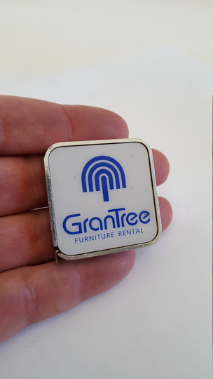 Vintage 1970's Advertising Pocket Tape Measure By Barlow, Grantree Furniture Rental