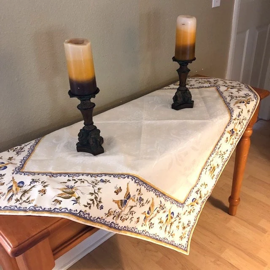 Beautiful Table Cover Square 40" Moustiers Pattern From Provence France