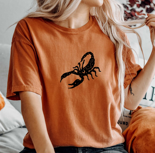 Comfort Colors Celestial Animals Shirt, Scorpion Top, T-Shirt, Comfy Oversized Boho