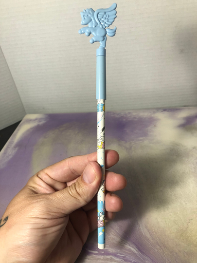 Vintage Russ Unicorn Themed Pencil Collectible Hallmark Topper - Cool 90's/Nostalgia