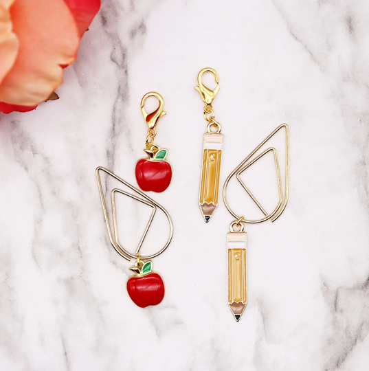 Pencil Planner Charm, Apple Travelers Notebook Back School Clips, Accessories, Dangles