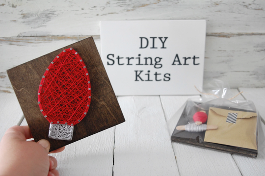 Diy Christmas Light Bulb String Art Kit, Do It Yourself, Winter Sign, Tree, Diy Craft Kit, Decor, Stocking Stuffer, Gift