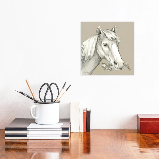 iCanvas "Watercolor Pencil Farm Color III-Horse" by Kelsey Wilson Canvas Print
