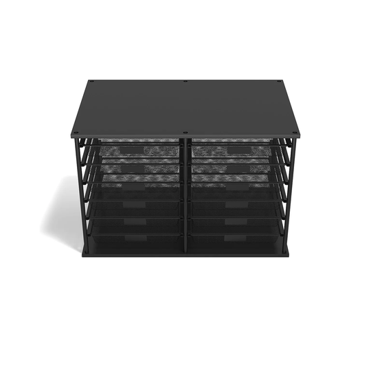TRU RED 12-Compartment Matte Black Wire Mesh File Organizer