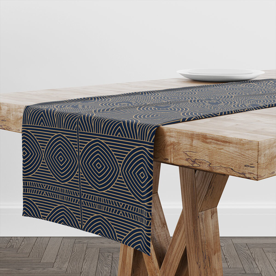 Table Runner Luxury Vintage Dark Style | Unique Design Decor High Quality Textile & Print Made in Eu