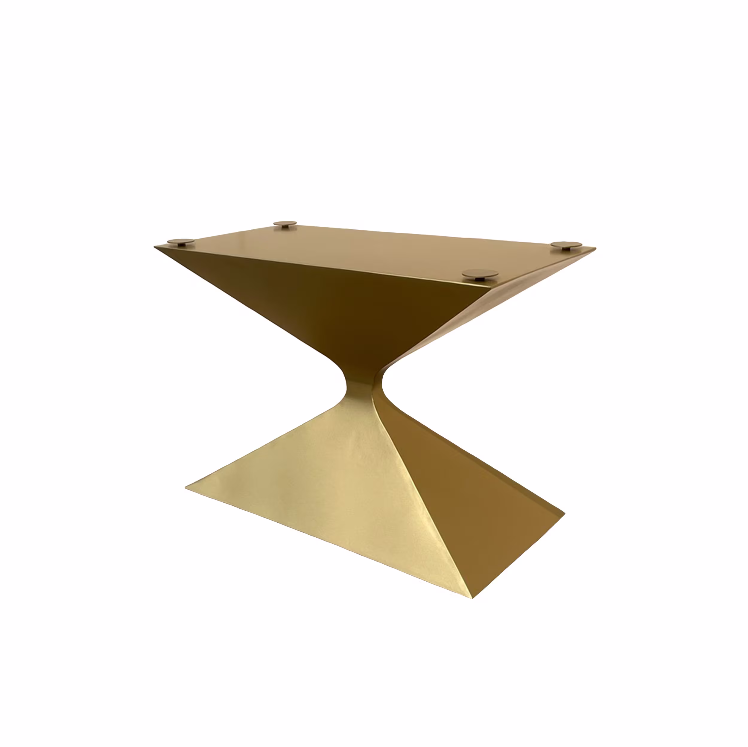 Gold Pedestal Table Base | Hourglass Banquette