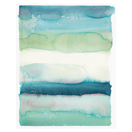 Fine Art canvas Blue Watercolor Wash 1 Canvas Photo Graphic Art - Multi-color