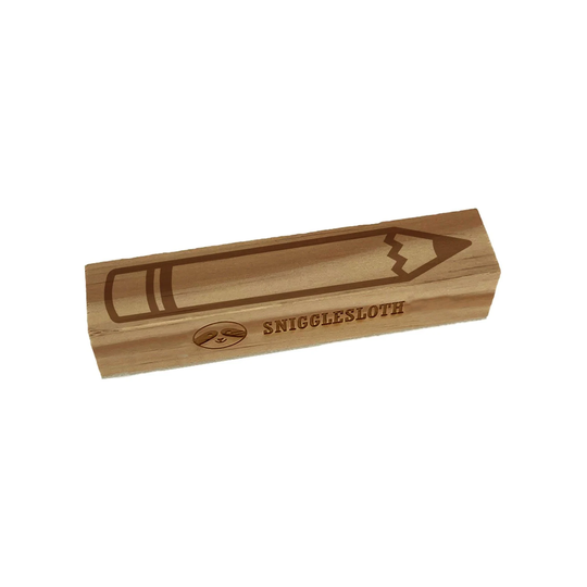 Pencil Border School Student Teacher Rectangle Rubber Stamp For Stamping Crafting