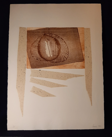 Hanna Zawa-Cywinska | Polsh B. 1939 Untitled, Etching W/Chin Colle, 1984, Signed in Pencil, | Free Shipping | Just Reduced