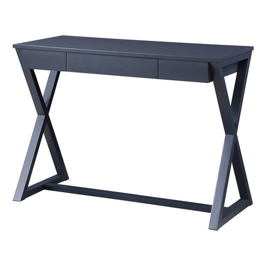 Mary 42 Inch Wood Console Sideboard Desk with Center Drawer, Gray