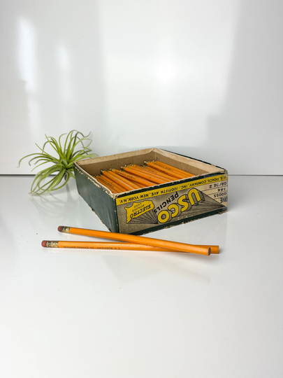 Vintage Pencils in Original Box Advertising Lancaster South Carolina Office