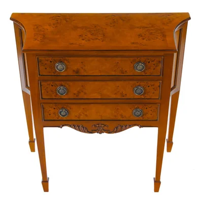 Bucyrus 36" Wide 3 Drawer Mahogany Wood Server