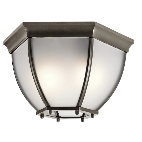 Kichler Lighting Traditional 2-light Olde Bronze Outdoor Flush Mount