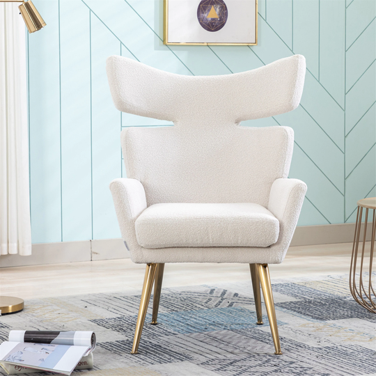 Fish Tail Accent Chair Leisure Single Chair With Golden Feet