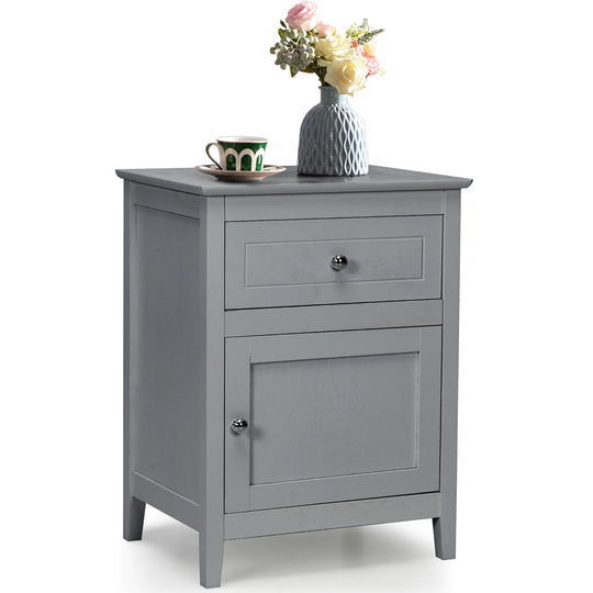 2 Tier Storage Side Table Wooden End Table Bedside Sofa Table