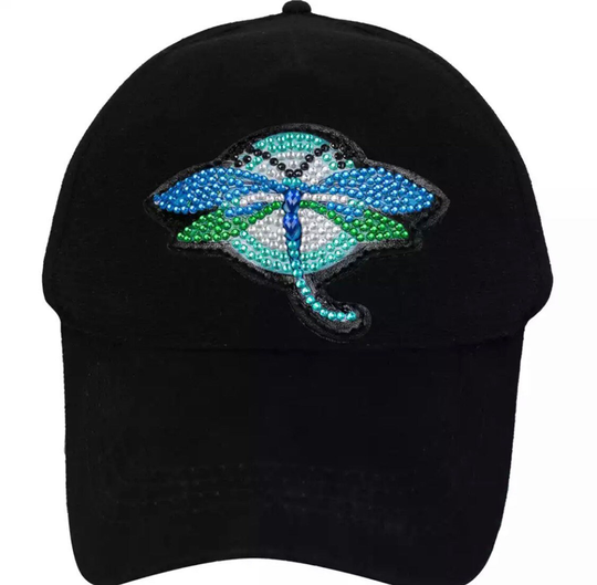 Us Seller. Lightweight Baseball Cap With Hook & Loop Attachable Diamond Painting Dragonfly Patch. Adjustable Size. Fast S&h