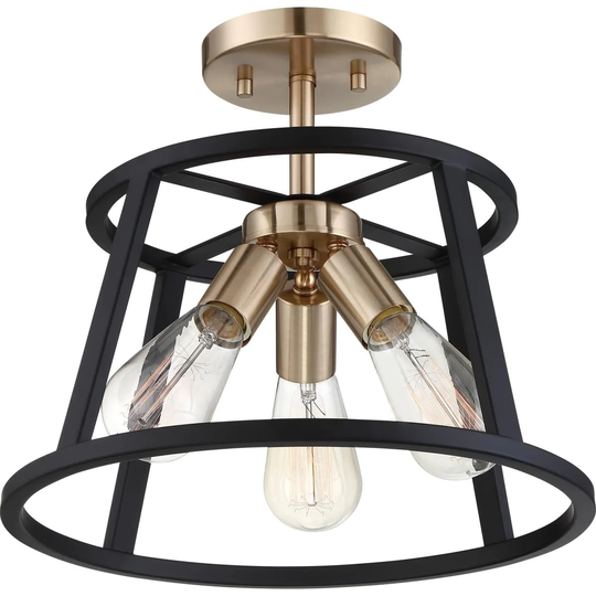 Chassis 3-Light Semi Flush Mount - N/A