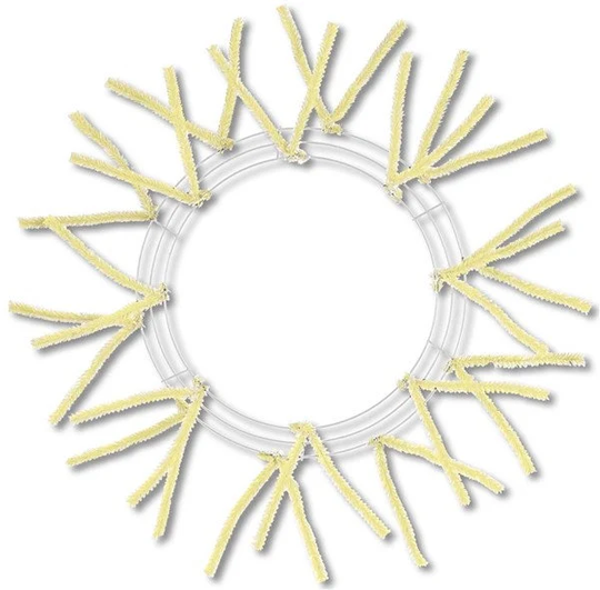 Pencil Work Wreath Form, Cream 15-24"