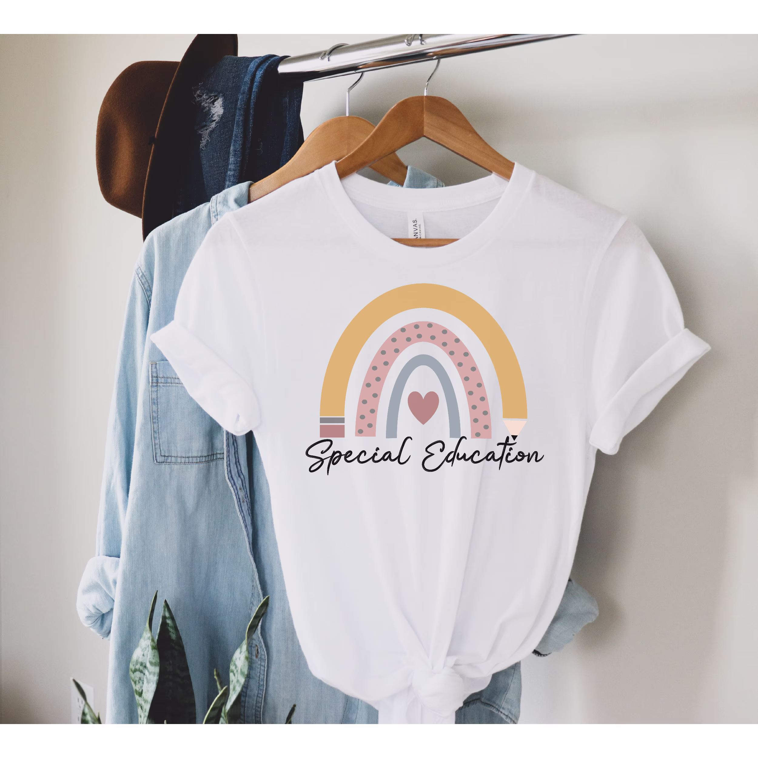 Special Eduation Shirt, Ed Boho Pencil Rainbow T Matching Team Crew, Sped Teacher Gift, Back To School Outfit