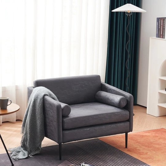 1.5 Seats Hot Stamping Cloth Surrounding Chair with Pillow Indoor Circle Chair