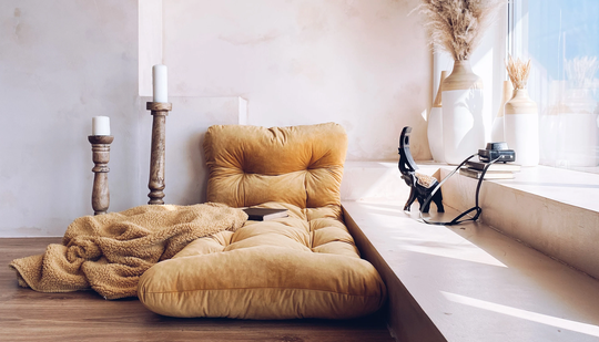 Large & Small Floor Cushion & Sofa Cushions, Velvet Linen, Pillow, Couch