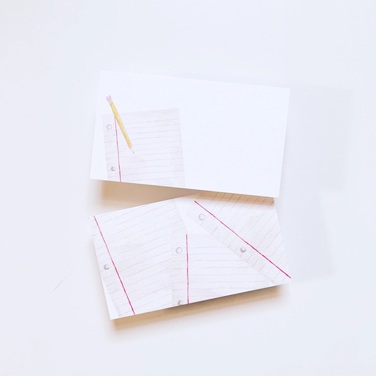 Mini Notes - Note Paper & Pencil Gift Lunch Box Cards