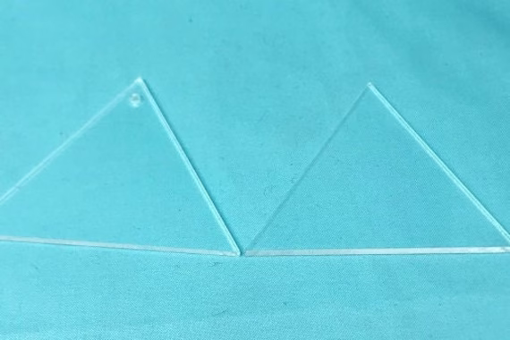 Choice Of 16 Colors Acrylic Equilateral Triangles Blanks With Or Without Holes