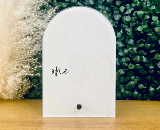 Wedding Table Numbers With Stand || Clear Acrylic Calligraphy Signage Rustic Number 03-040-031