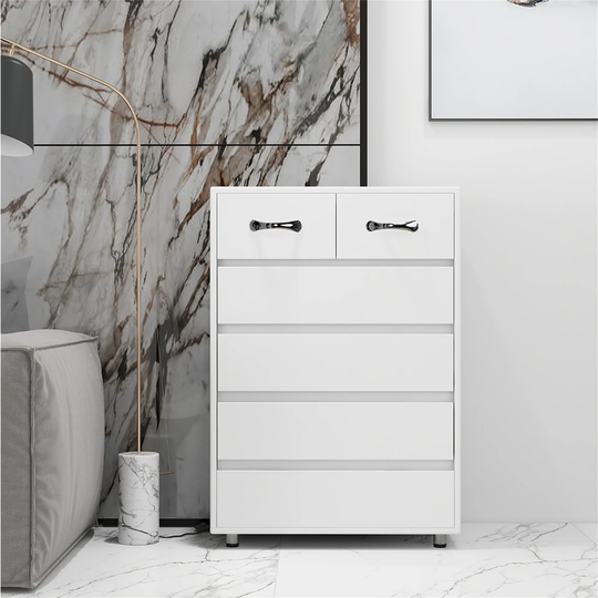 Cabinet,Six Drawers,Side Table,Storage,Multi-Scene Applicable,White