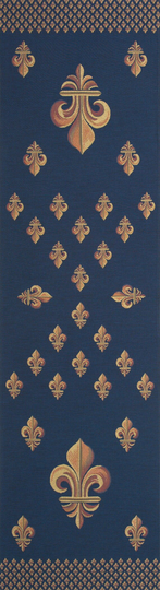 Royal Fleur De Lys Blue Table Runner