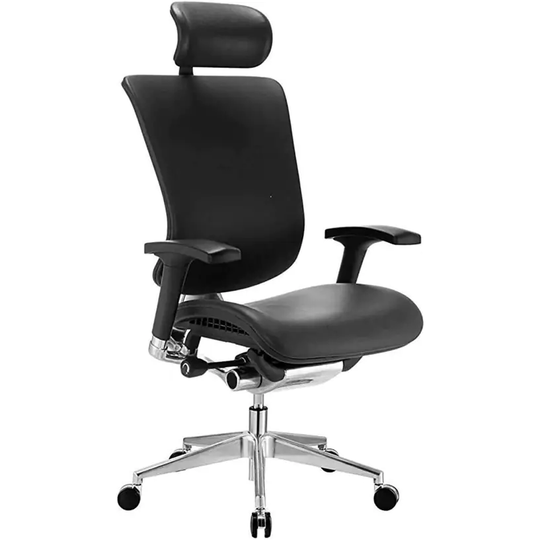 GM Seating Dreem Genuine Leather Ergonomic Office Chair, Lumbar Support Executive chair - N/A