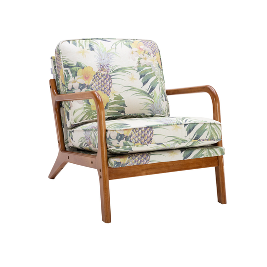 Wood Frame Armchair Modern Accent Chair Lounge Chair for Living Room