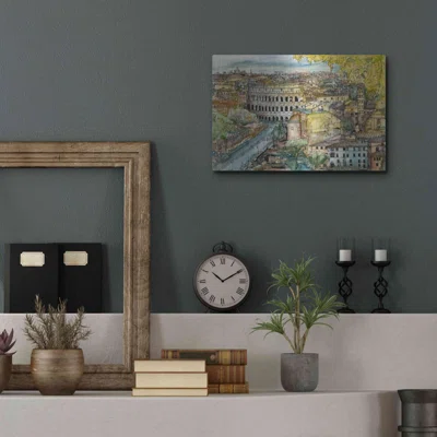 European Afternoon III - Unframed Painting on Metal