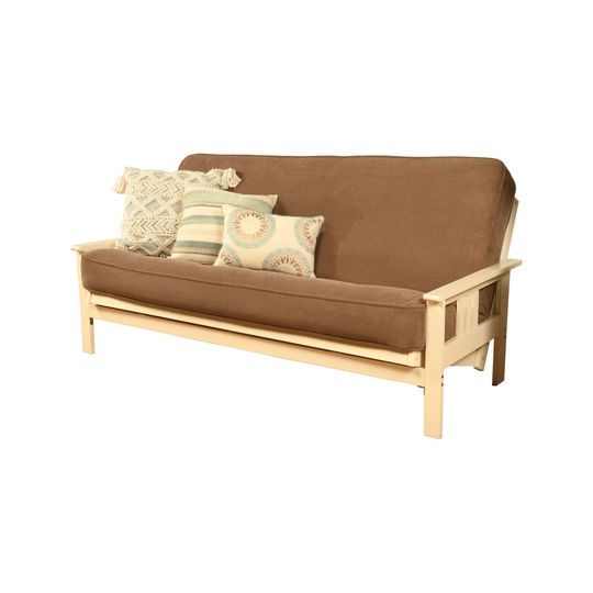 Somette Monterey Sofa in Antique White Finish with Removable Mattress Cover
