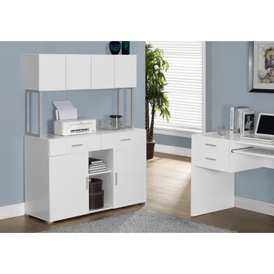 Storage, Drawers, File, Office, Work, Laminate, Metal, White, Grey, Contemporary, Modern