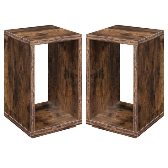 Northfield Admiral End Table with Shelf in Nutmeg Wood - Set of 2 - 54 x 84