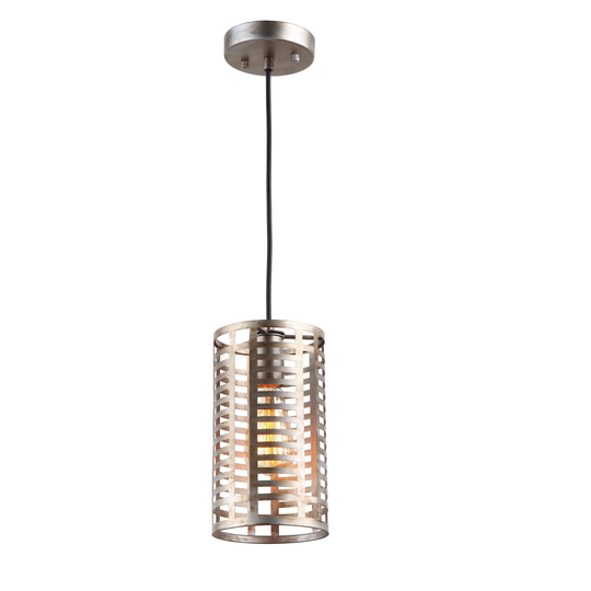 Modern 1-light Antique Silver Pendant - Antique Silver