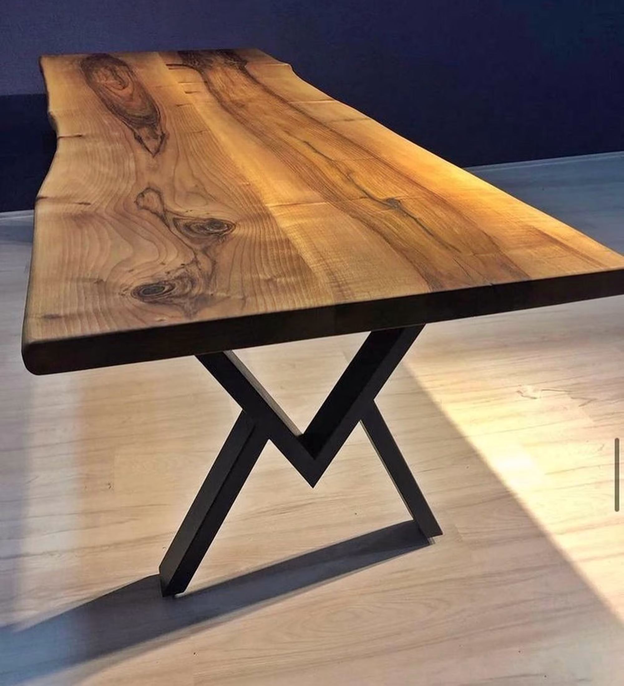 Custom Walnut Table, Live Edge Dining Solid American Black Walnut, Kitchen Table Legs, Dining Room Table