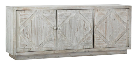 84'' Grey Wash Sideboard Media Cabinet By Terra Nova Furniture Los Angeles