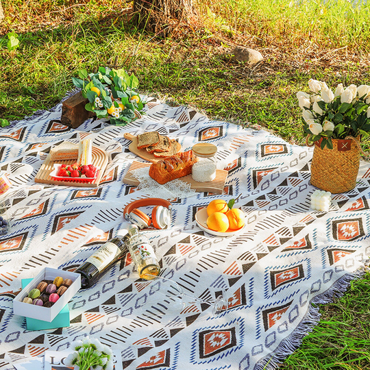 Picnic Blanket Boho Sofa Throw Chair Cover Loveseat Slipcovers Fringed Couch Tassels Table Cloth
