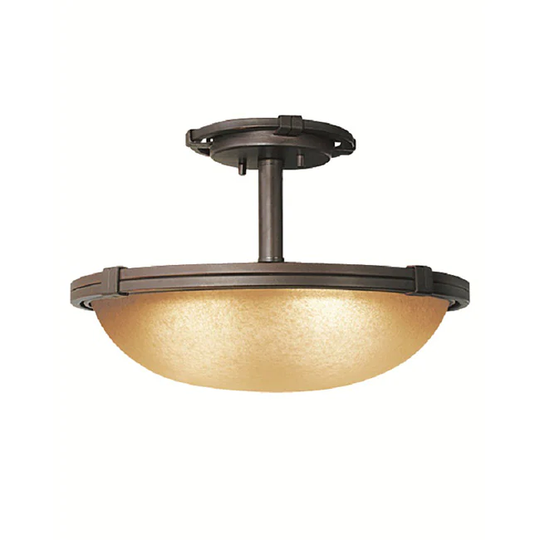 Woodbridge Lighting Wayman 2-light Bronze Semi-flush Mount