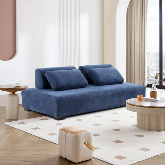 Modern 85.4'' Upholstered Fabric Modular 3-Seater Sofa Couch
