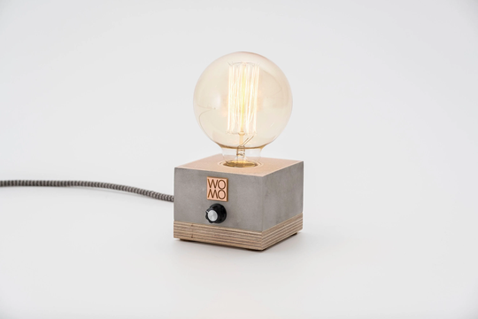 Dimmable Raw Concrete Table Lamp, Designer Dimmer Bedside Scandinavian Design, Accessories