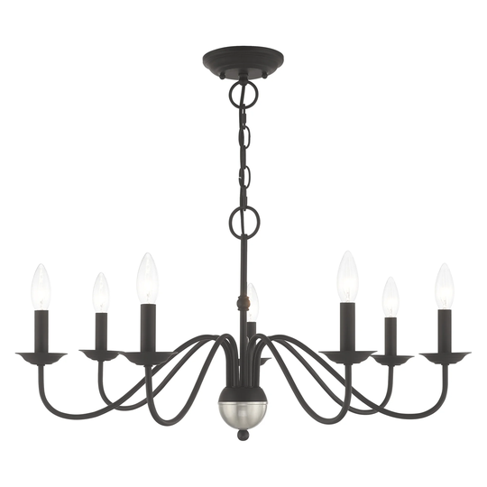 Livex Lighting Windsor 7-Light Mini Chandelier - 28"Dia. x 15.5"H - 28"Dia. x 15.5"H