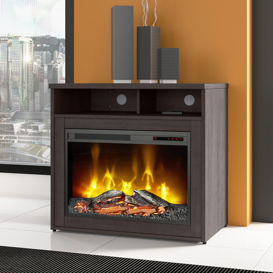 Studio C 32W Electric Fireplace with Shelf by Bush Business Furniture