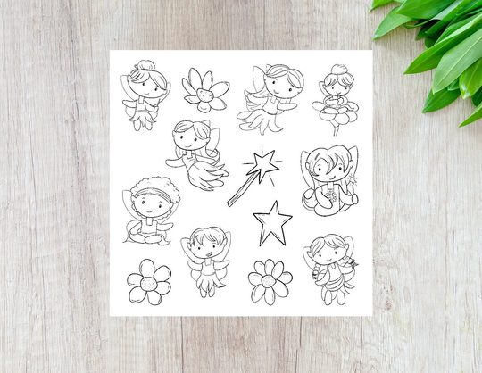 Fairy Coloring Stickers, Fairies Coloring, Kids Summer Activities, Color Your Own Activity, Crafting