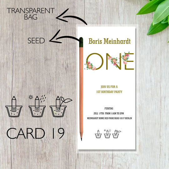 Birthday Card, First Favor, Favors, Bulk Gifts, Gift For Guest, Eco Friendly Seed Pencil, Let Love Grow, Favor